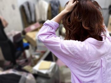 汚部屋に困る女性