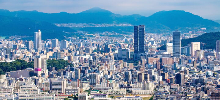 広島市中心部の町並み